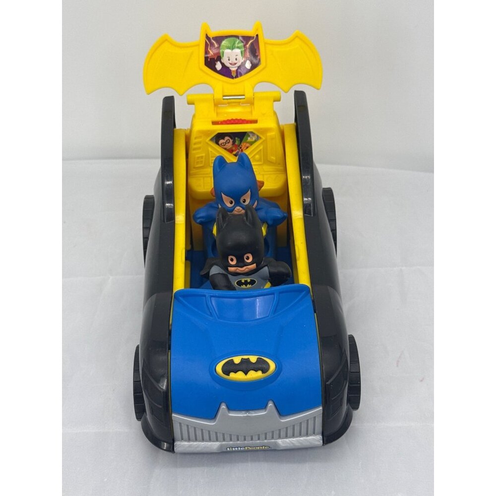 Fisher Price Little People DC Super Friends 2-in-1 Batmobile Batman Batgirl Figu